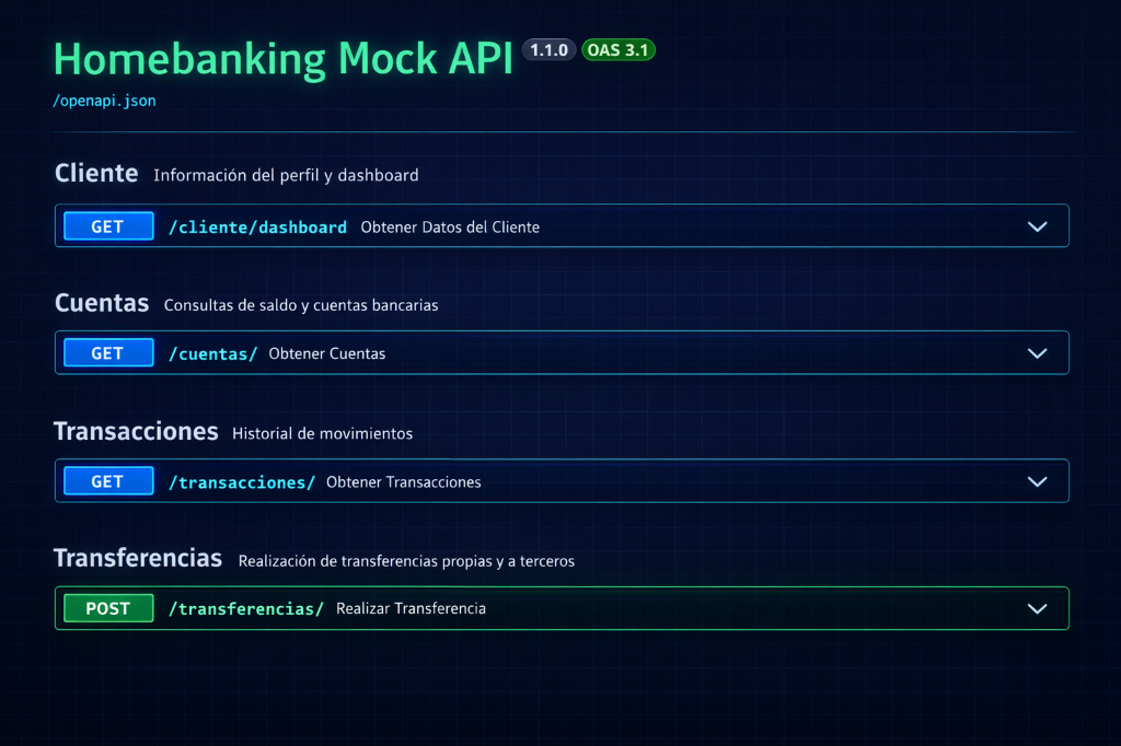 Homebanking Mock API Preview
